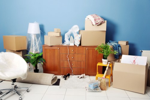 Office furniture being moved for a business relocation in Bromley