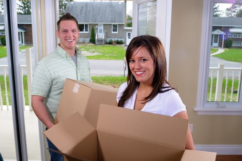 Packed household items ready for urgent removal service
