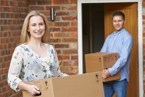 Removals van and moving boxes for a Bromley house move