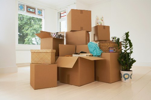 Careful loading of boxes and household items for a Bromley flat move