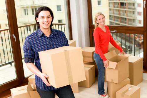 Preparing boxes and furniture for a move with a Bromley man and van