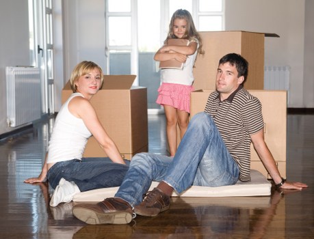 Removal van prepared for a move in a Bromley street